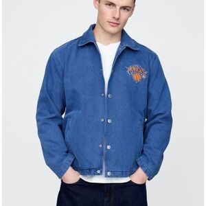 GAP NBA Denim NY Knicks Varsity Jacket XL